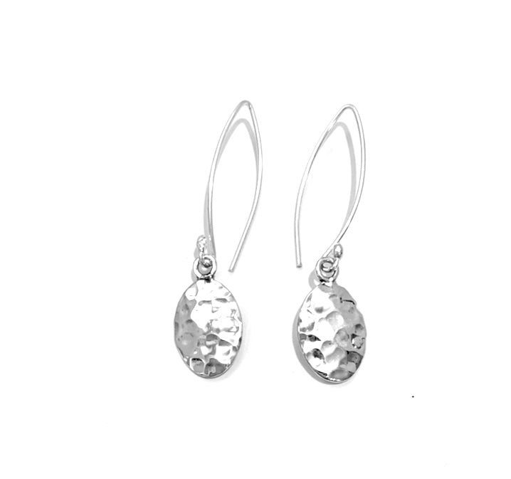 Silver Drop Earrings - JA135