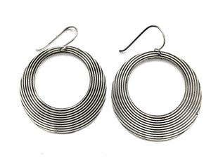 Silver Hoop Earrings - A5435