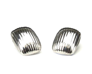 Silver Clip Earrings - A674