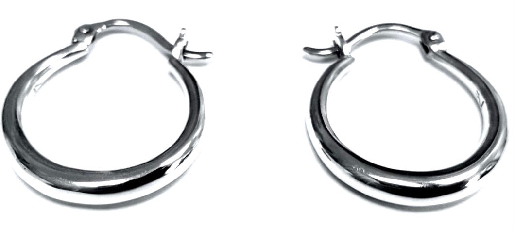 Silver Hoop Earrings - A9212