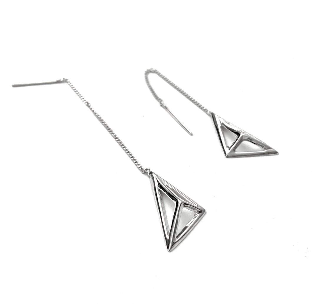 Silver Drop Earrings - A6293