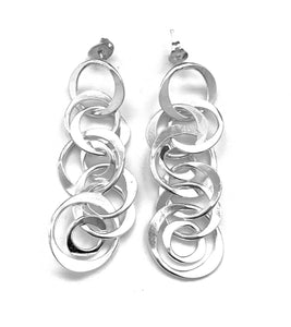 Silver Drop Earrings - A106