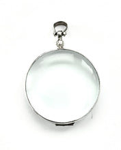 Load image into Gallery viewer, Silver Glass Locket- D5119
