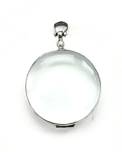Silver Glass Locket- D5119