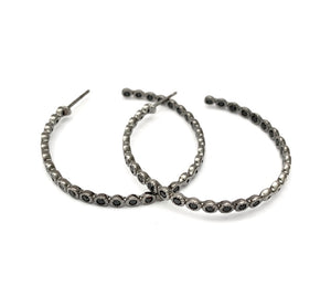 Silver Hoop Earrings - A6165