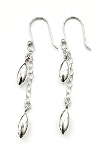Silver Drop Earrings - A335