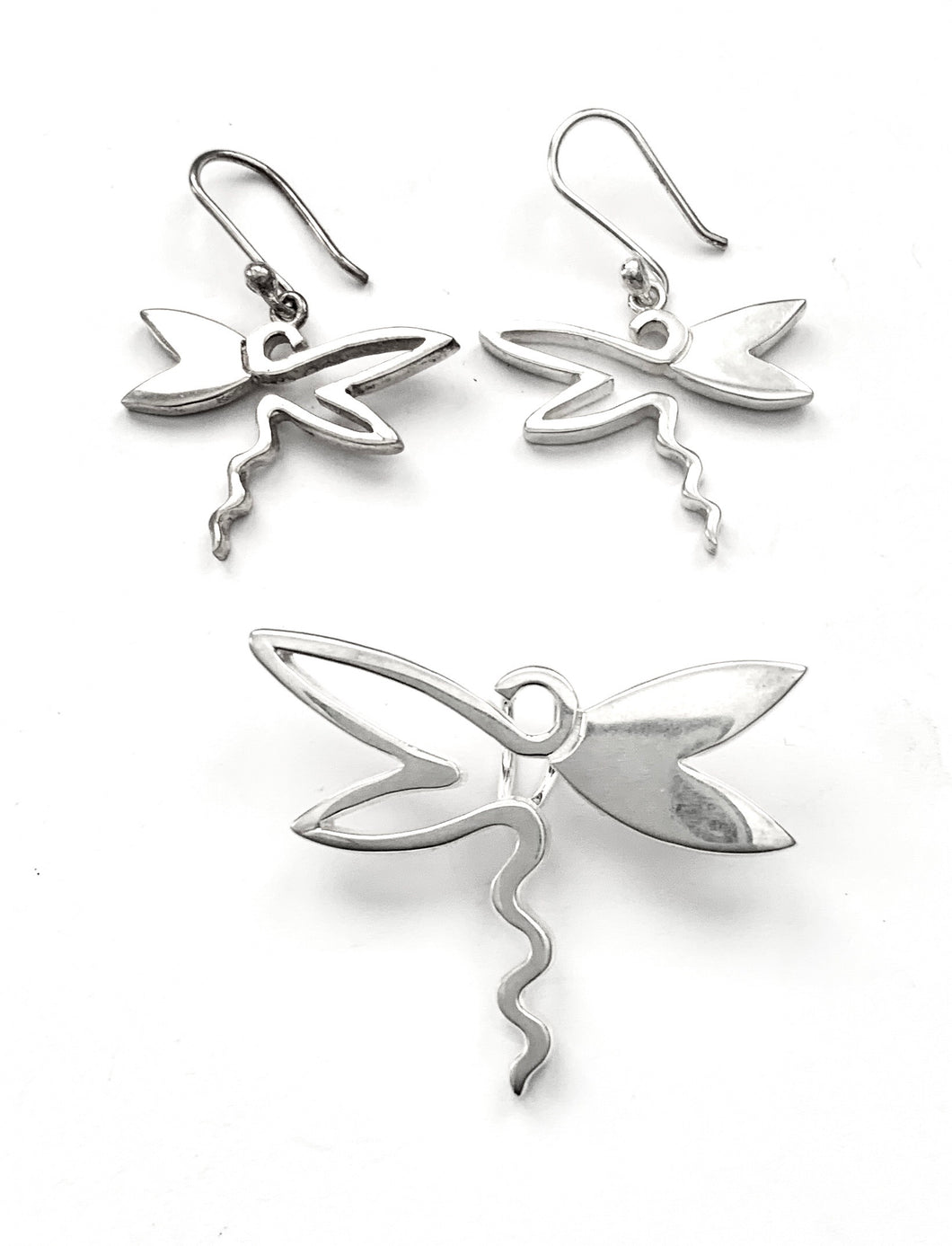 Silver Drop Earrings - A854