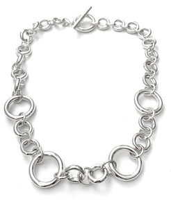Silver Necklace - C6084Single