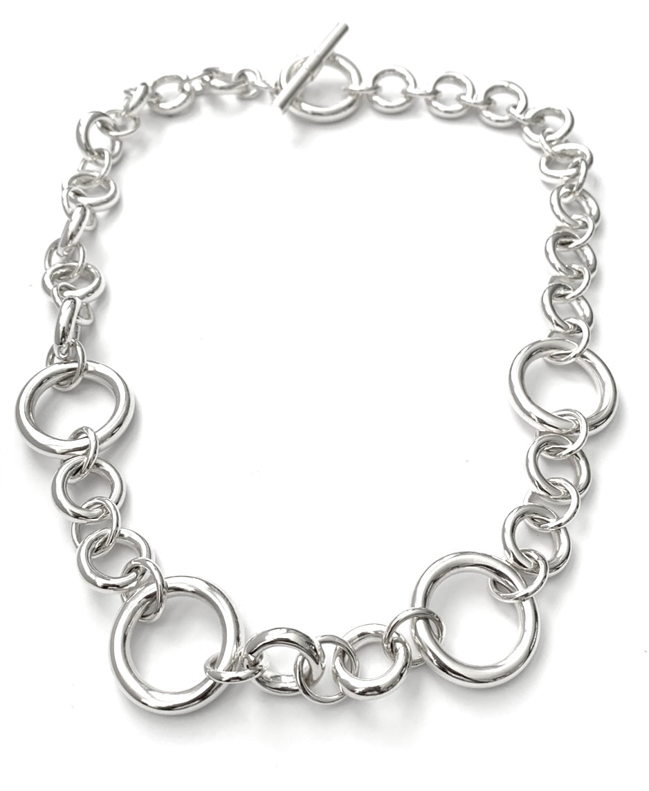 Silver Necklace - C6084Single