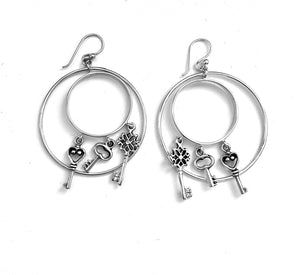 Silver Drop Earrings - A631