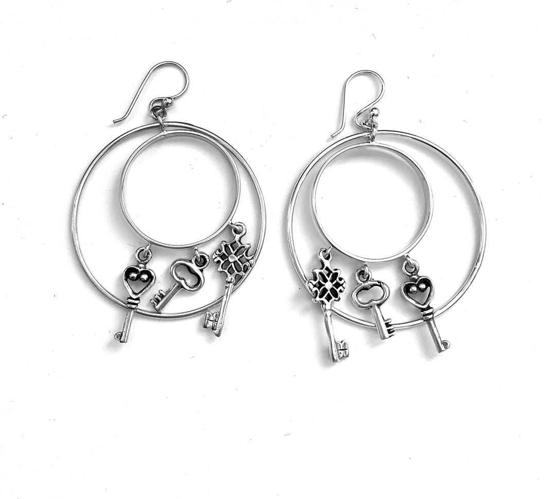 Silver Drop Earrings - A631