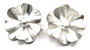 Silver Clip Earrings - OA564