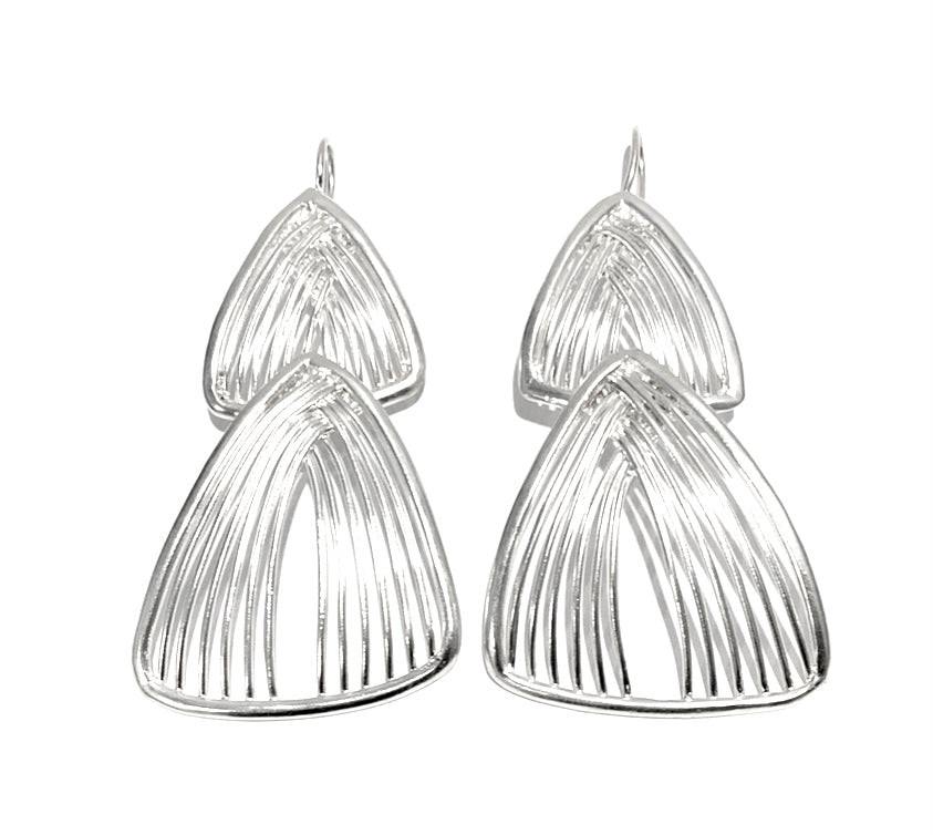 Silver Drop Earrings - A6239