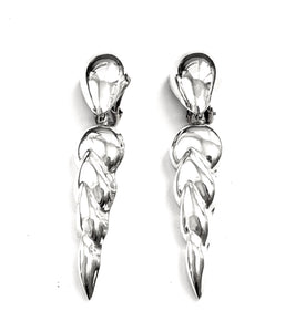 Silver Clip Earrings - AK451