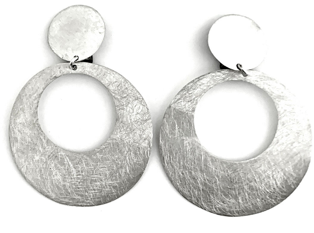 Silver Clip Earrings - OKA6096