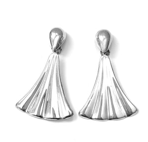 Silver Clip Earrings - AK453