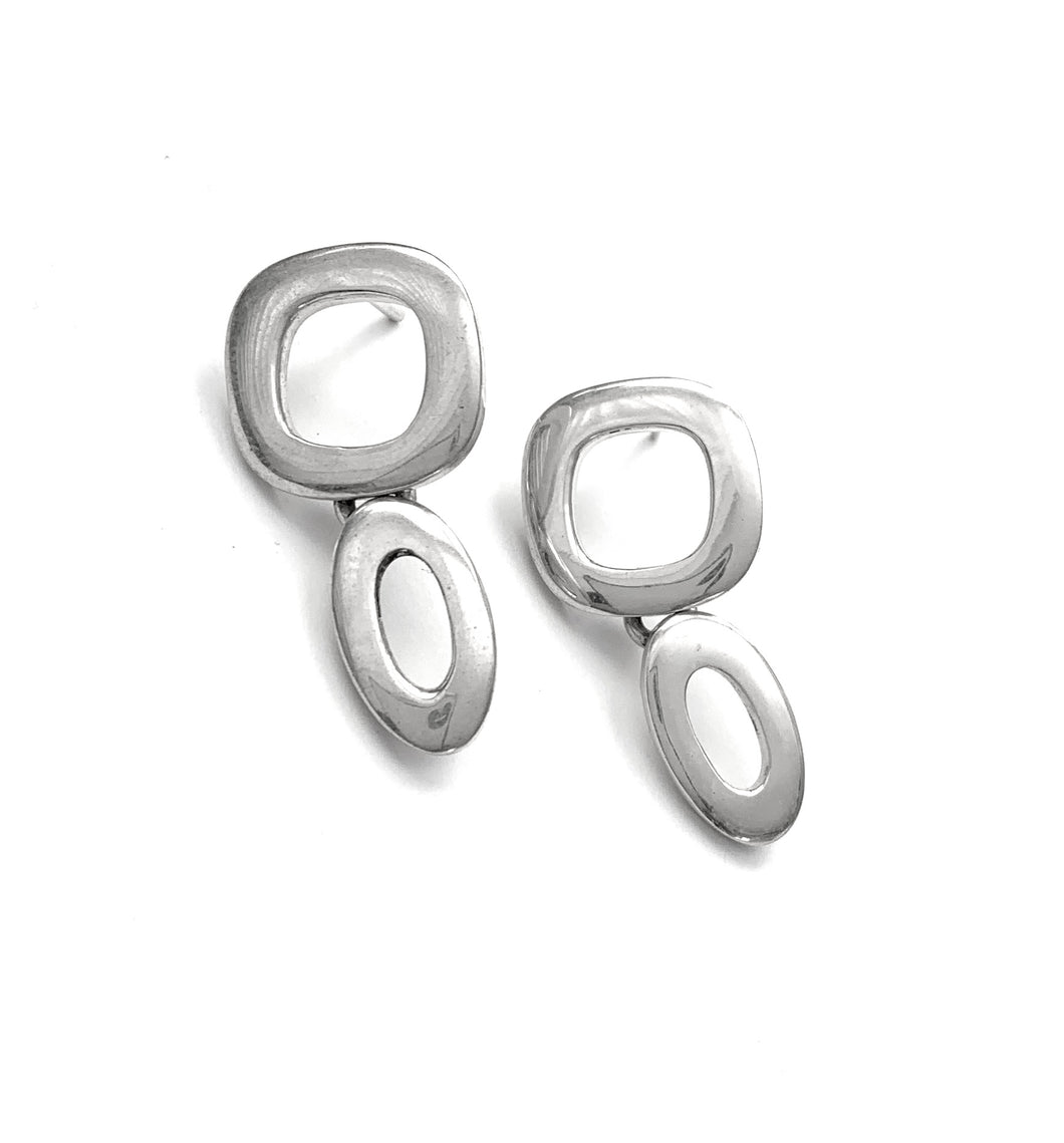 Silver Drop Earrings - A3173