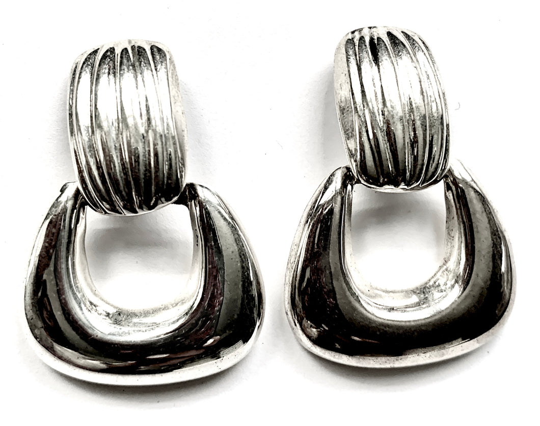 Silver Clip Earrings - PPA352