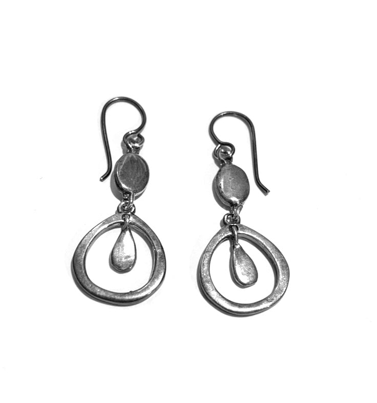 Silver Drop Earrings - A5062
