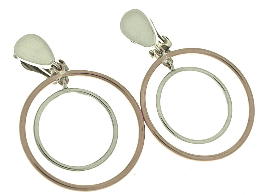 Silver Clip Earrings - A9215