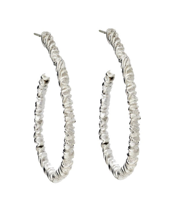 Silver Hoop Earrings - A121