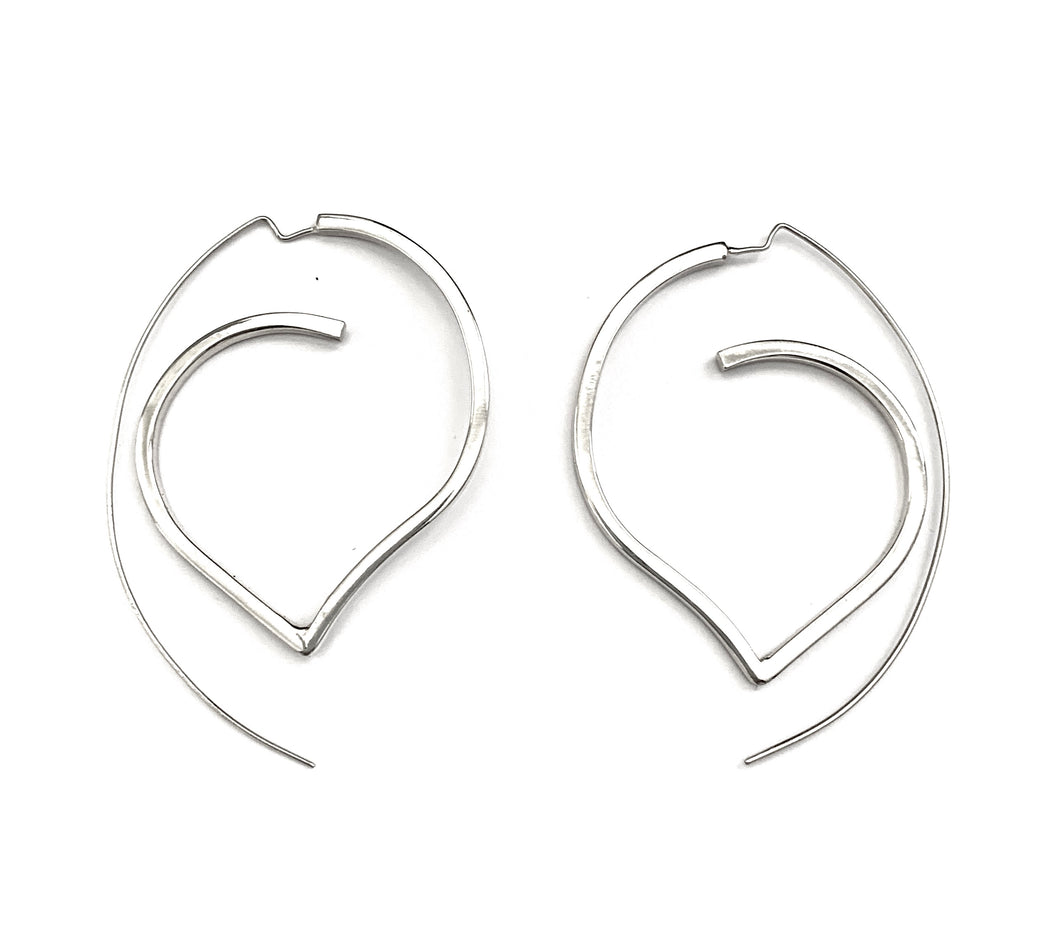 Silver Drop Earrings - A706