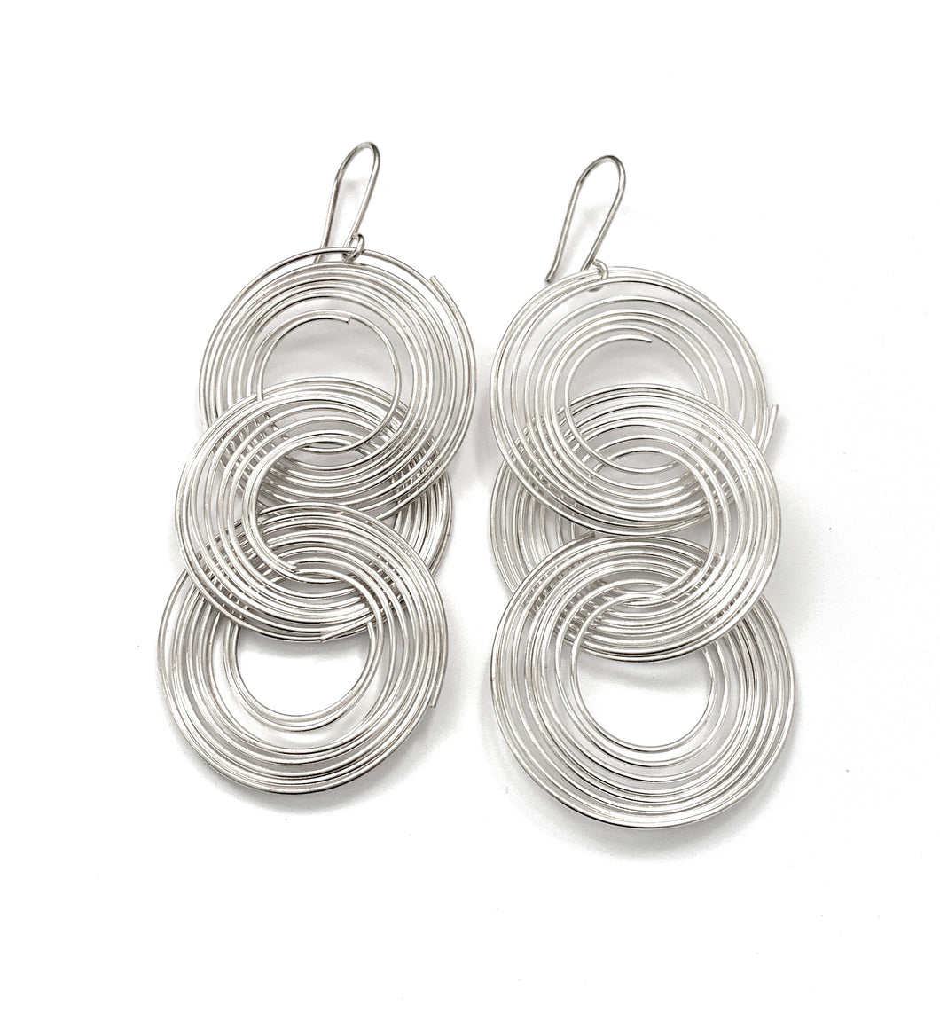 Silver Drop Earrings - OKA6067
