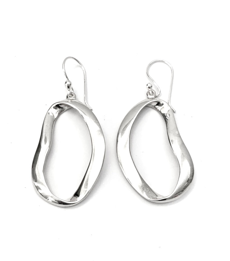Silver Drop Earrings - A6149
