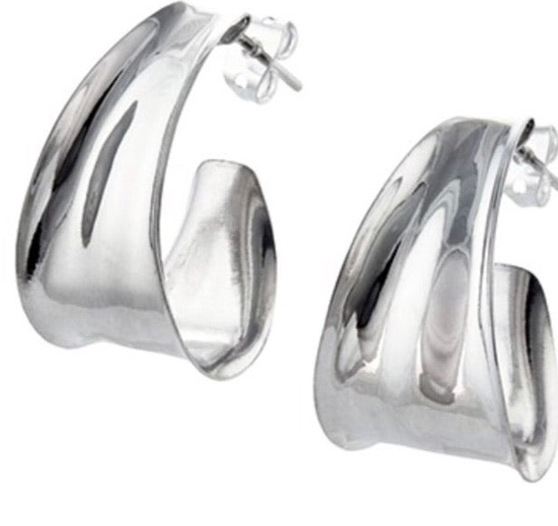 Silver Hoops - A5484
