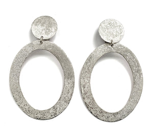 Silver Clip Earrings - OKA6086