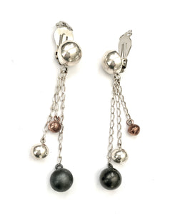 Silver Clip Earrings - A9050