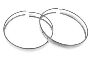Silver Hoop Earrings - A298