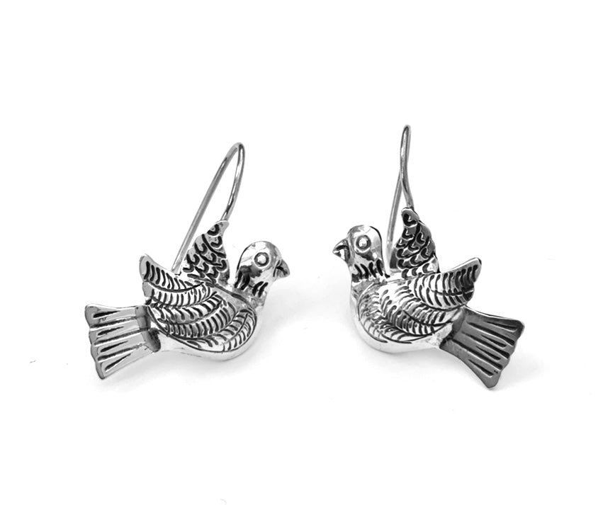Silver Drop Earrings - A6263