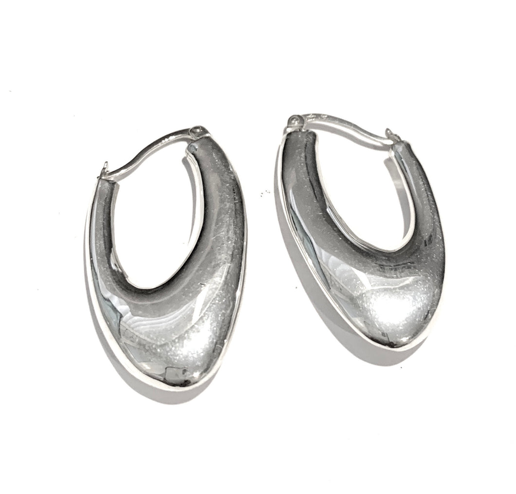 Silver Hoop Earrings - A8014