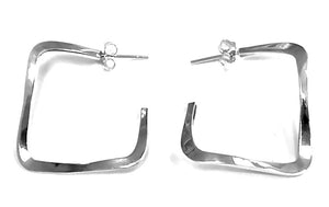 Silver Hoop Earrings - JA82