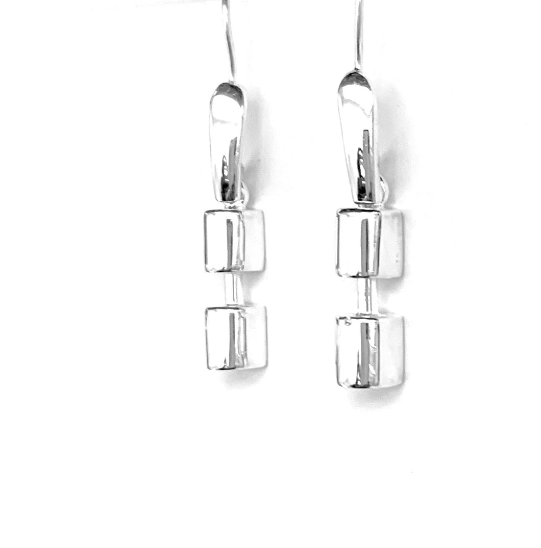 Silver Drop Earrings - A779