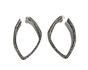 Silver Hoop Earrings - A132