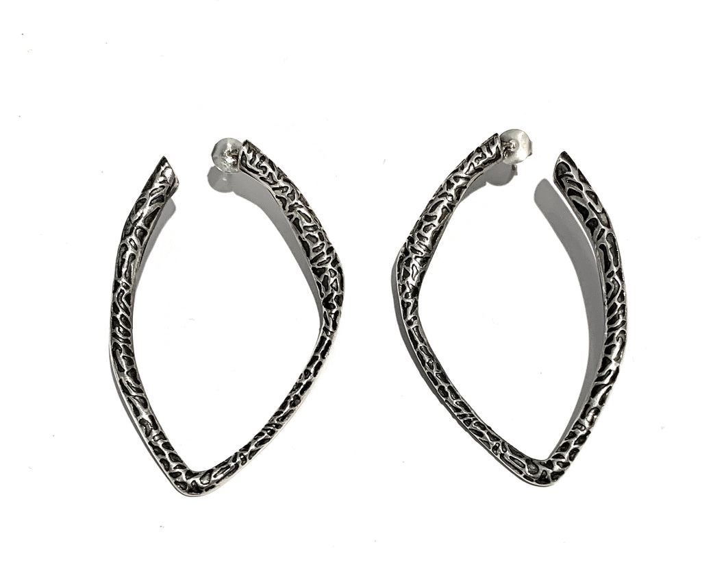 Silver Hoop Earrings - A132