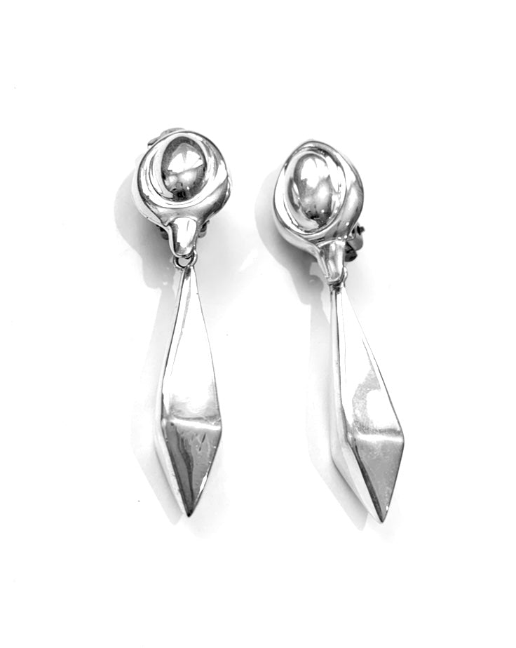 Silver Clip Earrings - OA594