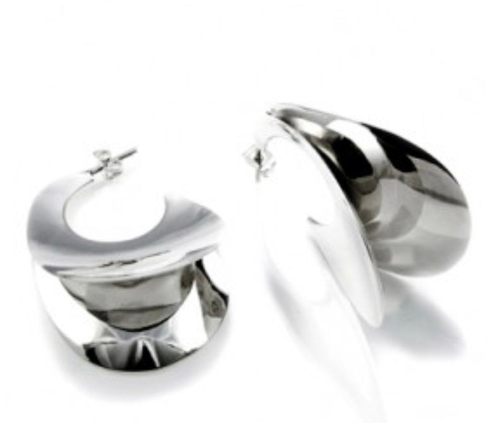Silver Hoop Earrings - OA415