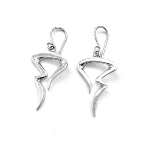 Silver Drop Earrings - A937