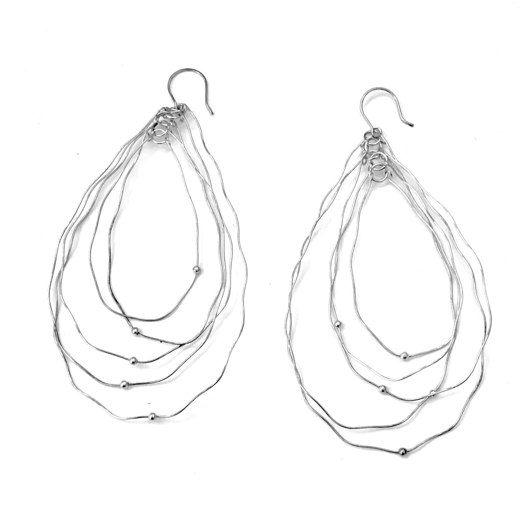 Silver Drop Earrings - OKA6050