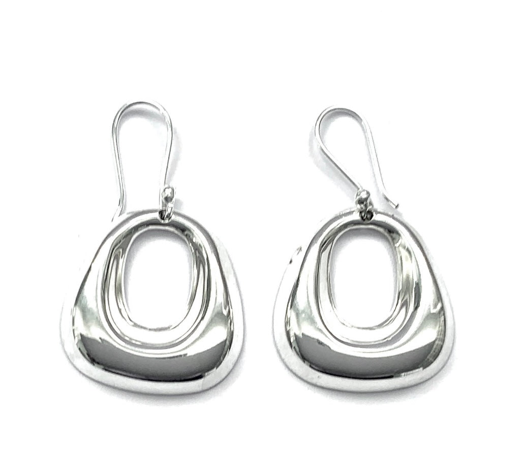Silver Drop Earrings - PPA192Hook