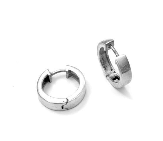 Silver Huggies Earrings - A7064