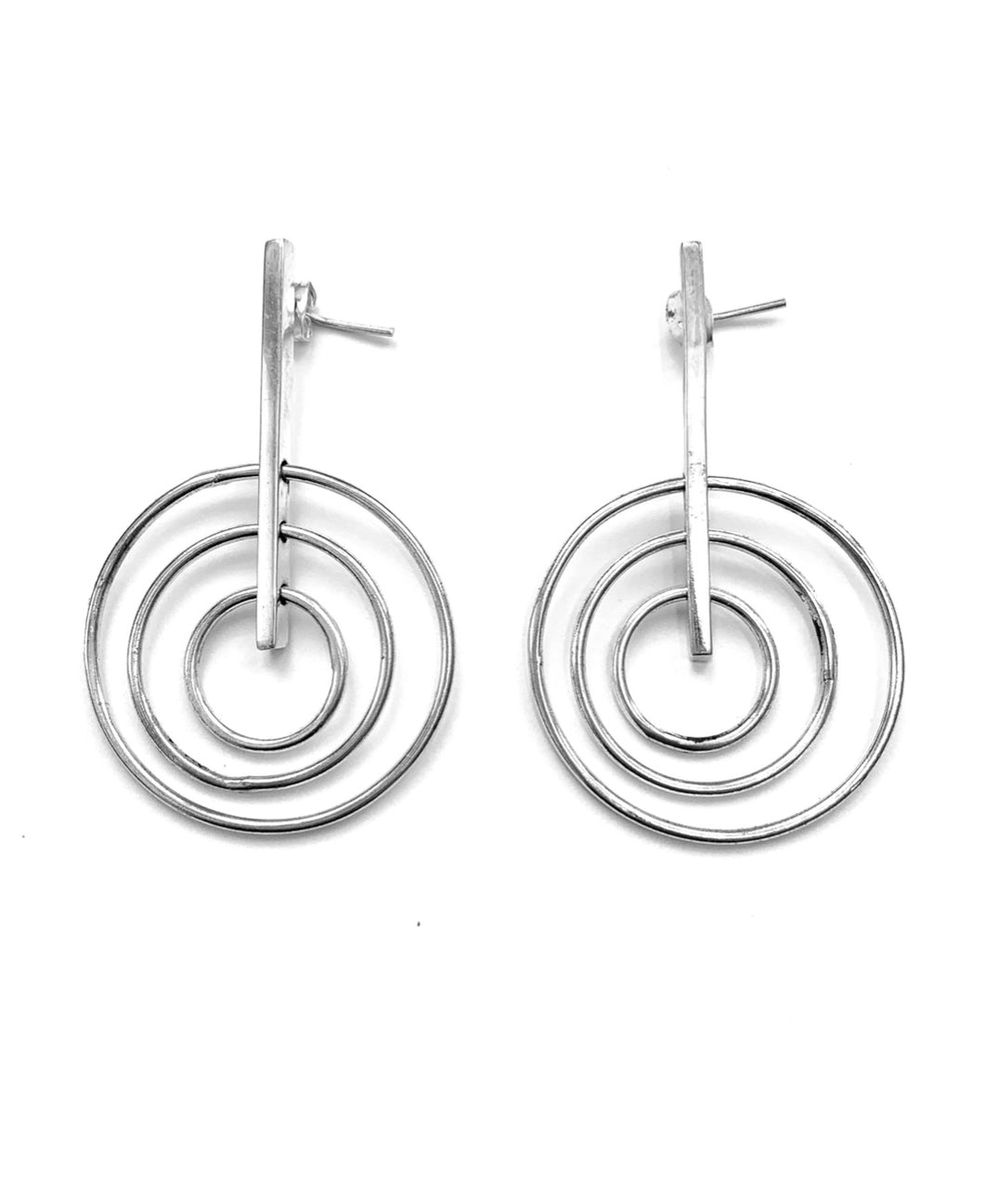 Silver Drop Earrings - OKA637