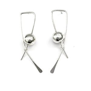 Silver Drop Earrings - FAA823