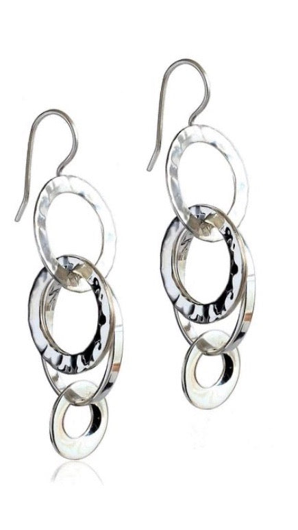 Silver Drop Earrings - A9093