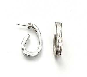 Silver Hoop Earrings - A133