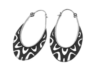 Silver Hoop Earrings - A9113