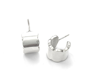 Silver Hoop Earrings - HUA702